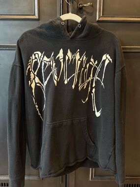 Revenge skull hoodie black and beige